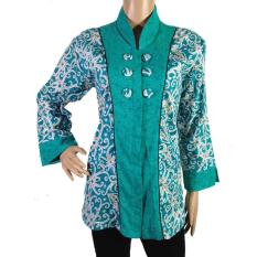 Baju Wanita Batik Kerja Motif Kalimantan-BLS4006-Hijau
