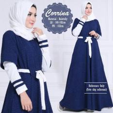 BAJU WANITA MURAH CORRINA DRESS BIRU BAJU WANITA GROSIR TANAH ABANG