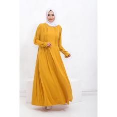 BAJU WANITA MURAH GAMIS JERSEY SAHARA MUSTARD BAJU WANITA GROSIR TANAH ABANG