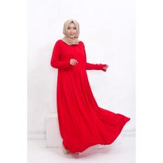 BAJU WANITA MURAH GAMIS JERSEY SAHARA RED BAJU WANITA GROSIR TANAH ABANG