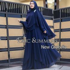 Baju Wanita Muslim Murah-dress gaun gamis syari ceruty polos-busui-size XL-gracella