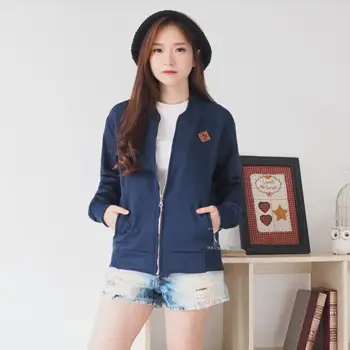 Bajukitaindonesia Jaket Bomber Polos NAVY - M-XL Pria dan Wanita