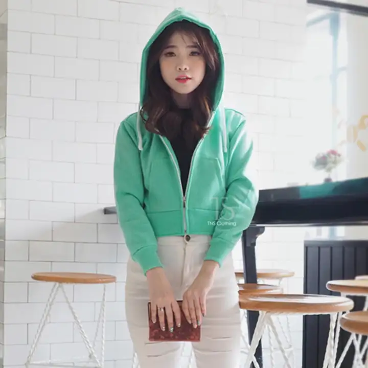 jaket hoodie crop