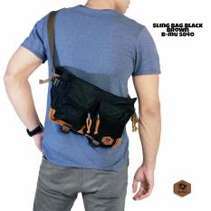 bajuku murah sling bag black brown b-mu 5840 tas selempang pria tas jinjing pria koper fashion pria trendy gaul tas distro tas samping pria dompet pria batik kemeja superhero kaos kerah bulat oblong