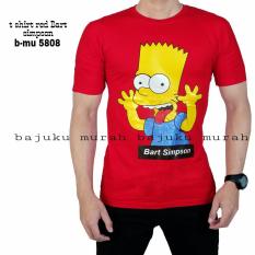 bajuku murah t shirt bart simpson red b-mu 5808 sweater kaos pria tangan pendek kaos oblong animasi onepiece kartun black superman lutffy banana kaos distro pisang cowok cewek trendy fashion pria baju kaos terbaru animasi superhero