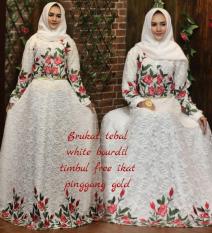 Baju/pakaian wanita-gaun dress gamis pesta-brokat size XL-resleting busui-umbrella klok 4m By Nurul Collection