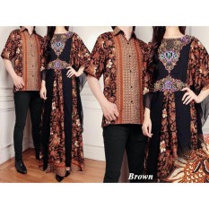 BajuReady 1004 BAJU COUPLE BATIK MODERN PAKAIAN PASANGAN KELUARGA SARIMBIT KEMEJA KOKO MAXI MAXY DRESS KAFTAN GROSIR TANAH ABANG