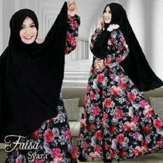 BajuReady 1007 BAJU GAMIS MUSLIM PAKAIAN WANITA CEWEK WANITA DEWASA MAXI DRESS MAXY MOTIF BUNGAN PESTA KEKINIAN