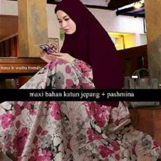 BajuReady 1016 BAJU MUSLIM DRESS KATUN JEPANG PAKAIAN WANITA CEWEK KEKINIAN GAMIS PESTA BUSUI JAMAN NOW MOTIF BUNGA