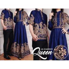 BajuReady 1017 BAJU COUPLE PASANGAN KELUARGA BATIK MODERN SARIMBIT KEMEJA HEM PRIA COWOK KOKO LENGAN PENDEK PAKAIAN WANITA CEWEK MAXI MAXY DRESS PANJANG PESTA JAMAN ZAMAN NOW KEKINIAN