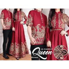 BajuReady 1017 BAJU COUPLE PASANGAN KELUARGA BATIK MODERN SARIMBIT KEMEJA HEM PRIA COWOK KOKO LENGAN PENDEK PAKAIAN WANITA CEWEK MAXI MAXY DRESS PANJANG PESTA JAMAN ZAMAN NOW KEKINIAN