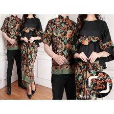 BajuReady 1038 BAJU COUPLE PASANGAN KELUARGA BATIK MODERN SARIMBIT KEMEJA HEM PRIA COWOK KOKO LENGAN PENDEK PAKAIAN MUSLIM ATASAN BLOUSE WANITA CEWEK PANJANG ROK LILIT BUSANA PESTA KONDANGAN LEBARAN JAMAN ZAMAN NOW KEKINIAN BAHAN BALOTELI