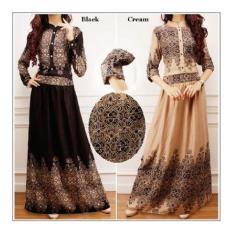 BajuReady 2938 BAJU DRESS BATIK PAKAIAN WANITA MUSLIM DEWASA REMAJA BUSANA MODERN MURAH KENINIAN CASUAL FORMAL LENGAN PANJANG BUSUI TERBARU