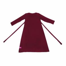 BAJUYULI Gamis Anak Perempuan Murah Polos Basic Wolfis - Marun