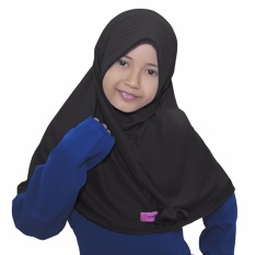 Bajuyuli - Kerudung Jilbab Anak Murah Polos Pita Cantik Hitam