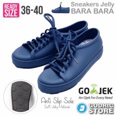 Bara Bara Sepatu Jelly Sneakers Silikon Shoes Cewek Silicone Kets - DD6382ELS - Navy Blue