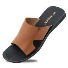 Baroon Sandal Kulit Pria - Coklat