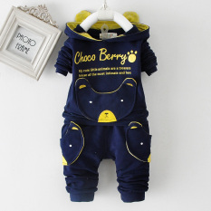 Baru Anak Laki-laki Di Bawah Usia Bayi Musim Semi atau Gugur Mantel (Biru Tua-Saku Beruang jas)