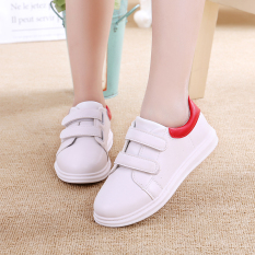 Baru Korea Modis Gaya Sepatu Anak Laki-laki Laki-laki Anak Sepatu Sneakers (Kets Putih Merah)