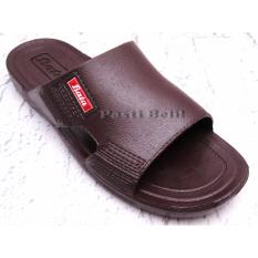 Bata Sandal Pria Karet Simple 872-4240 Coklat Tua