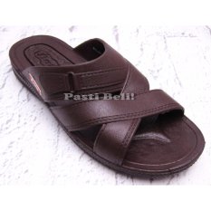 Bata Sandal Pria Karet Keren Coklat Tua 872-4018