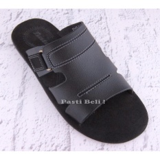 Bata Sandal Pria Kulit Keren 871-6635 - Hitam