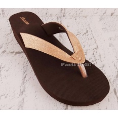 Bata Sandal Wanita Cantik Wedge 572-4548 Emas