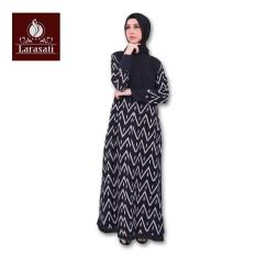 Batik Couple / Baju Gamis Batik Larasati Drupadi 11 Hitam Katun Klik