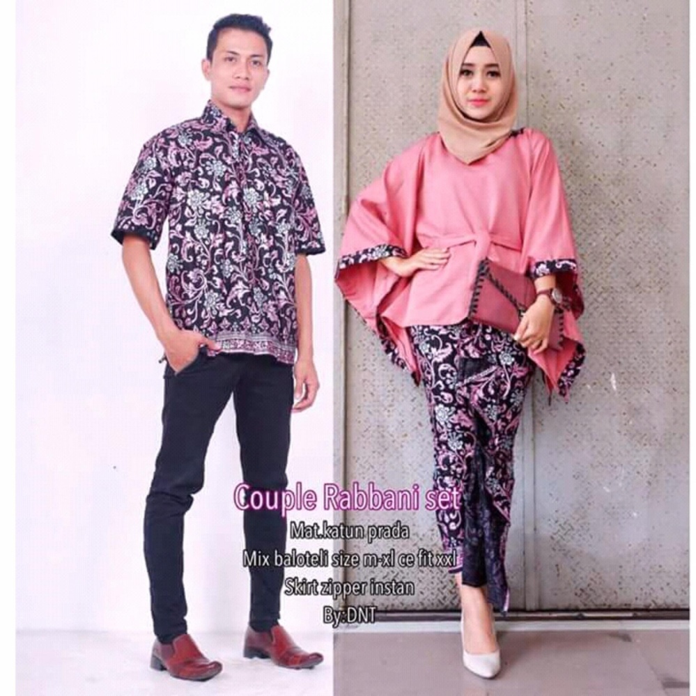 Batik Couple / Batik Sarimbit / Baju Kondangan Rabbani Set Couple