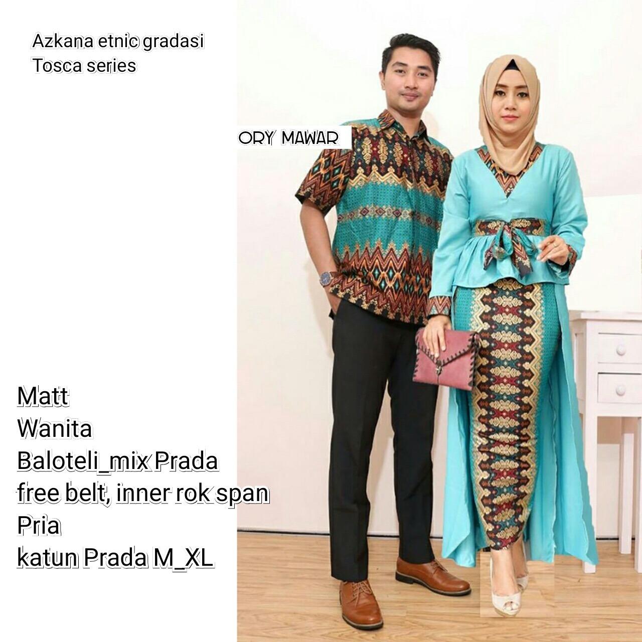 Batik Couple - Batik Sarimbit - Couple Batik - Batik Kondangan - Batik Azkana Gradasi