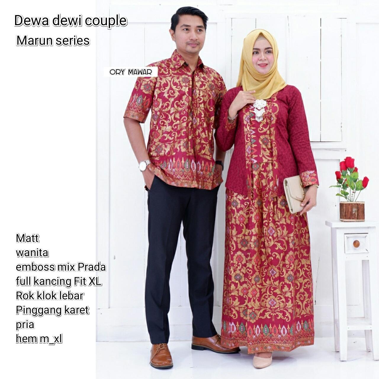 Batik Couple / Couple Batik / Batik Sarimbit Dewa Dewi Couple