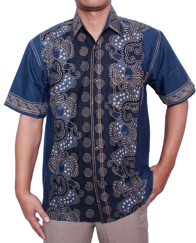 Batik Nandhut Hem kantil biru