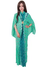 Batik Putri Ayu Solo Batik Gamis Cape C2-Hijau
