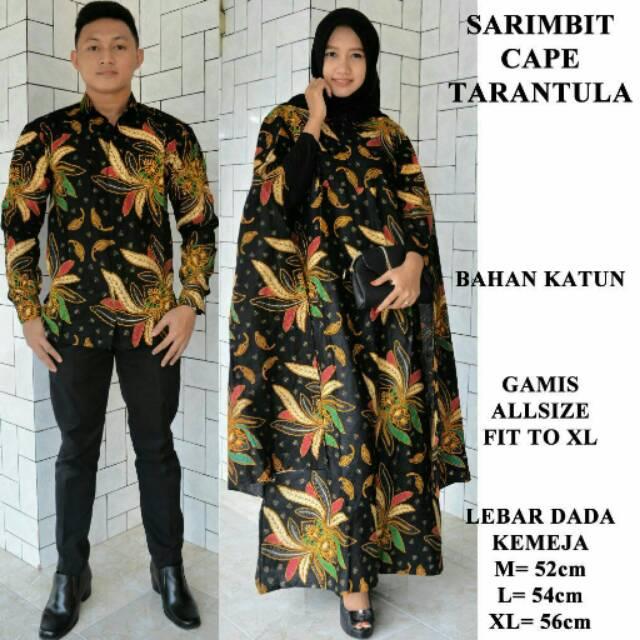 Batik Sarimbit Gamis Tarantula Murah /Gamis Tarantula