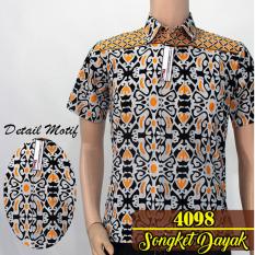 Batik Solo 4098 Kemeja Batik Pria Motif Songket Dayak