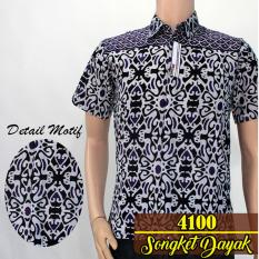 Batik Solo 4100 Kemeja Batik Pria Motif Songket Dayak