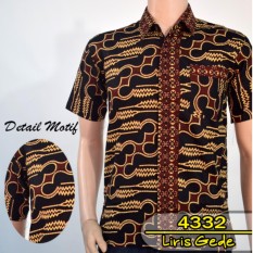 Batik Solo 4332 Kemeja Batik Pria Motif Liris Gede