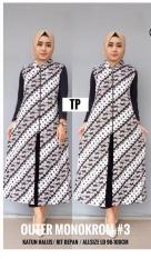 Batik Solo Outer Long Cardi-Monochrome