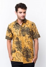 Batik Trusmi - Hem Katun Printing - Motif Snail - Kuning