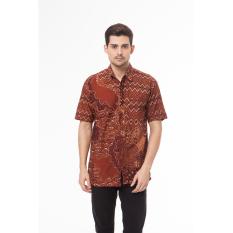 Batik Trusmi-Hem Km Tribal-Coklat