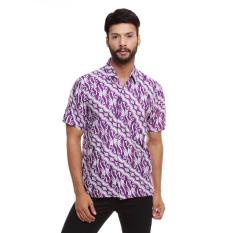 Batik Trusmi S Hem Lipat Atas Ungu