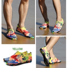 Pantai Latihan Fisik Bernapas Anti-slip Sepatu Voli untuk Wanita, Berenang Surf Yoga Drive Outdoor Sneaker (Kuning)-Intl