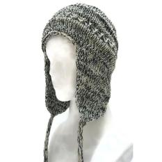 Beanie Topi Kupluk Pilot rajut Jaring Dewasa - Abu