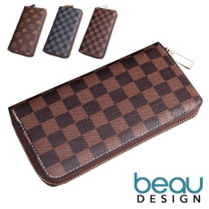 BEAU Design Dompet Pria Import Batam Branded Model Terbaru Kulit PU Zipper Leather Men Long Wallet