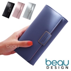 BEAU Dompet Wanita Import Batam Branded Model Terbaru Kulit Korea Forever Young PU Leather Women Purse Wallet