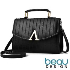 BEAU Tas Wanita Import Kulit Batam Branded Selempang Terbaru High Quality PU Leather Women V Down Top Handle Sling Bags