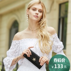 Indah Xi 2017 Baru Ms. Kuan Mutiara Milik Lima Cape Bintang Diskon 70% Panjang Dompet Chien Sekitar 100 Lama gaya Clutch Kecil Uang Klip-Internasional