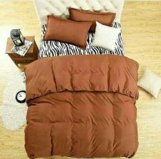 bedcover katun cvc zebra mix polos warna warni ukuran 180x200