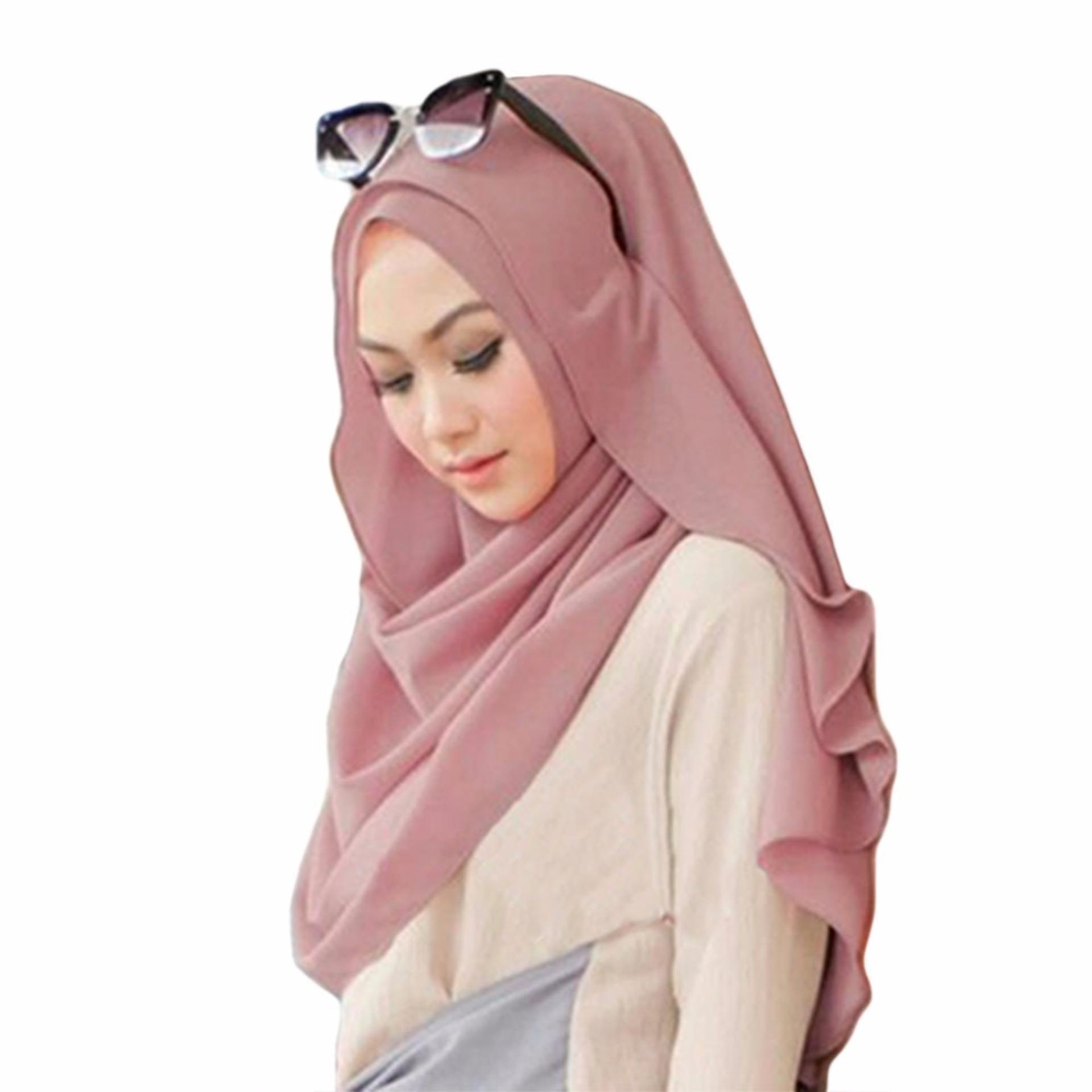 Belle Hijab Kerudung Instan - [Warna Dusty Pink]