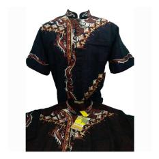 BENHILL Asli - Baju Koko Pria Lengan Pendek Bordir Bahan Katun Polinosik Dingin